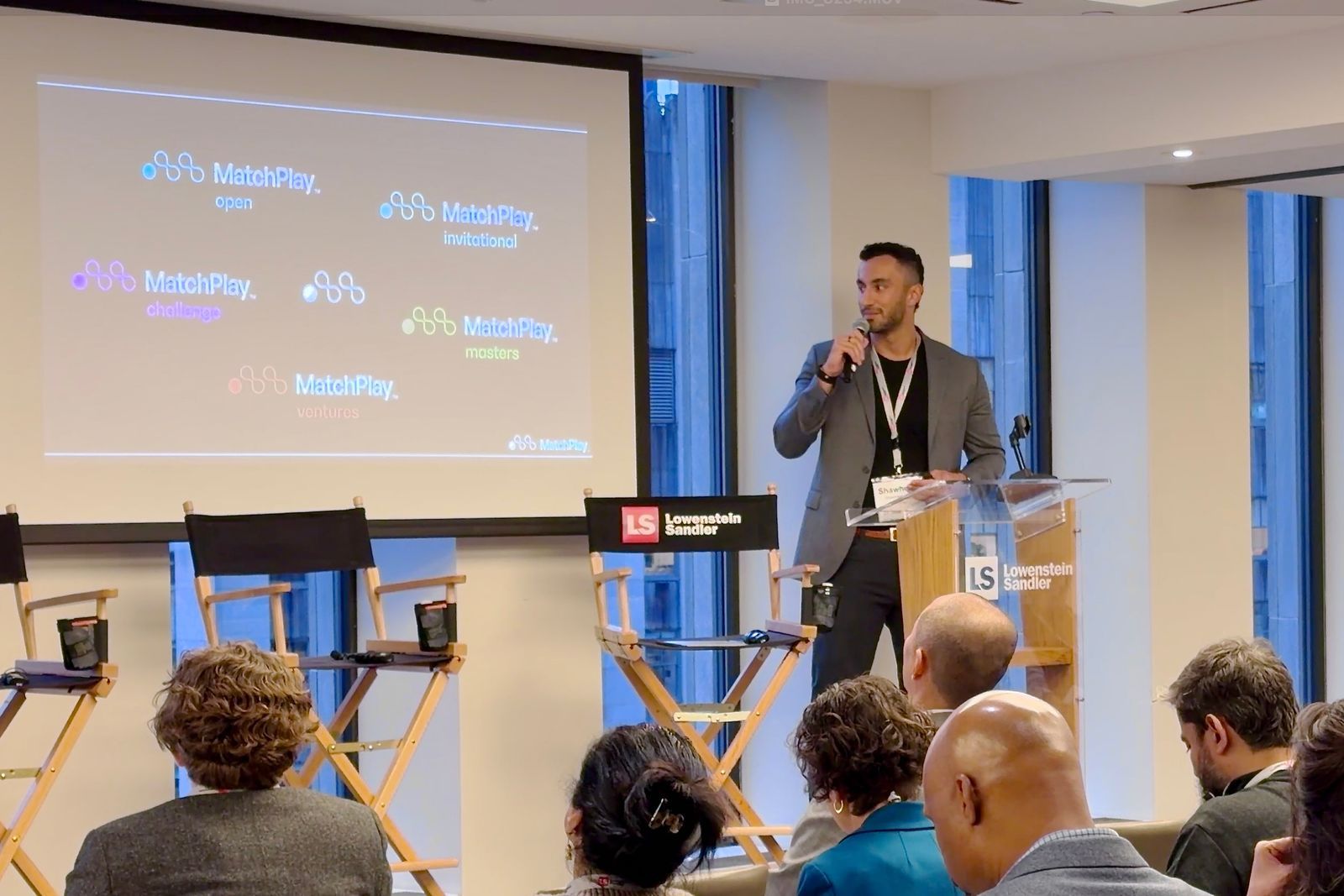 Shawheen Attar presenting the MatchPlay programs at the 2025 Summit